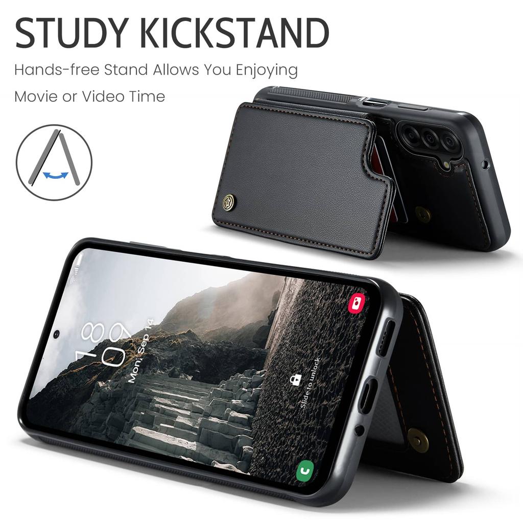 For Samsung Galaxy A17 Case with Card Holder Wallet Case with PU Leather Kickstand Card Slots RFID Blocking,Magnetic Clasp Cover