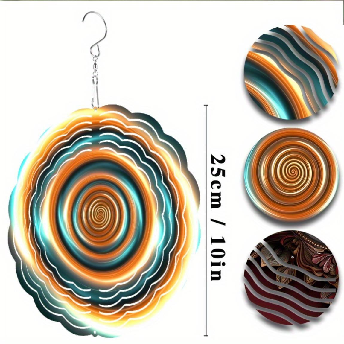 

Металлический ветряной спиннер 10 дюймов, садовый декор с вращающимся на 360 градусов крючком, уличный подвесной орнамент для патио, двора, дома, всесезонный подарок 01A