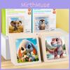 Childrens Wooden 3d Animal Puzzle Set With Educational Features For Early Learning