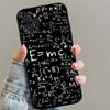 Physics Chemical Mathematics  Anime Black Soft Silicone Phone Case For Iphone17 Air 16 15 14 13 12 11 Mini Pro Max Plus
