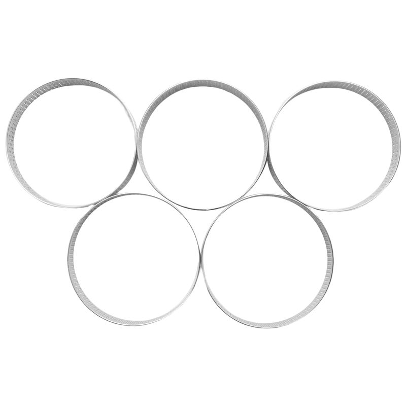 A84E-30 Pack Stainless Steel Tart Ring, Heat-Resistant Perforated Cake Mousse Ring, Round Ring Baking Doughnut Tools, 8Cm