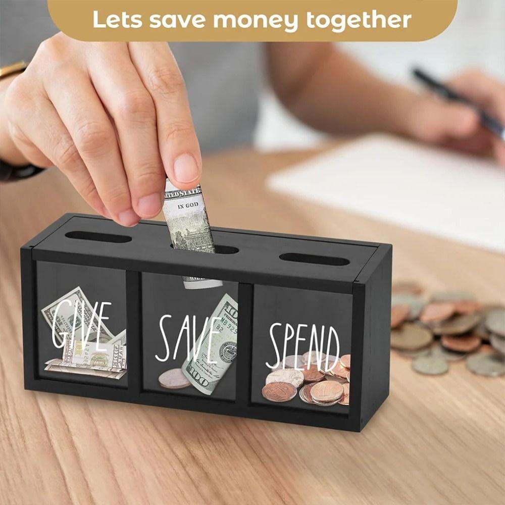 Wall-Mount Design Coin Piggy Bank Clearly Visualized Money Container Durable Saving Money Jar Home