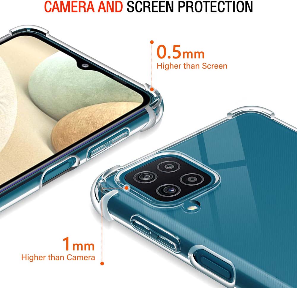 Thick Shockproof Silicone Clear Phone Case For Samsung Galaxy M12 M32 5G M55 C55 5G M22 4G M54 5G Protection Case Back Cover