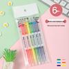 Creative Pastel Dual-Color Double-Head Highlighter for Students and Journaling
