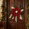 Einfache Nähbastelarbeiten für Partys Festlicher gesteppter Weihnachts-Türbehang DIY-Kit, Immergrüner Baum, 3D-gepolsterte Patchwork-strukturierte bauschige Stoffschleifen