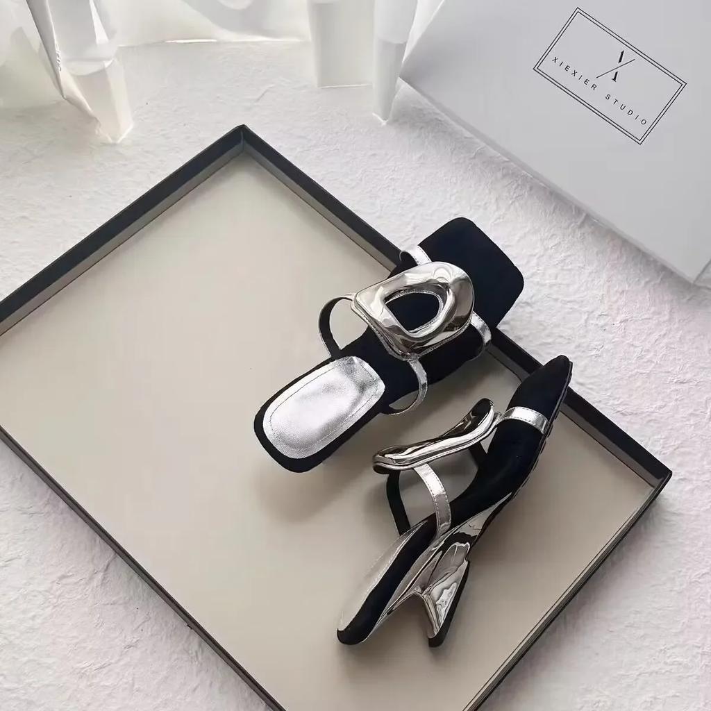 Fashion Gold Sexy Designer Wedding Elegant Shoes Women Sandals Stiletto High Medium Heel Open Toe Luxury Fashion Party Women Shoes