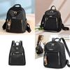 Letter Stylish Oxford Fabric Backpack For Women With Water Resistant Design And Spacious Interior For Travel