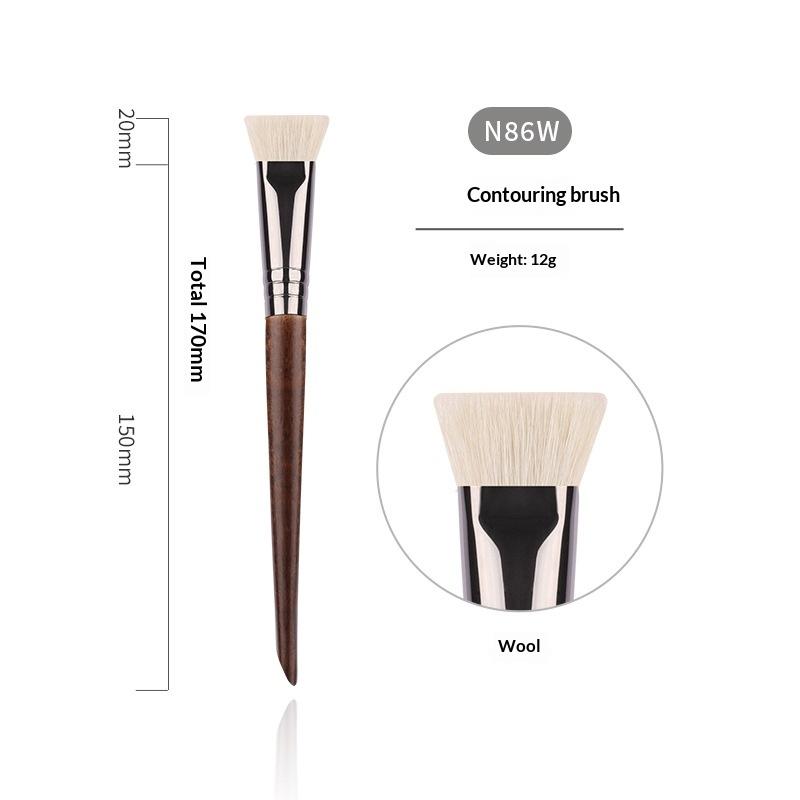 Professional Animal Hair Makeup Brush Set Complete Soft Bristles for Eyeshadow Lip Foundation Beginner Use