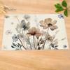 Colorful Table Decor Placemats 1/4 Pcs Printed Placemat Floral Pattern Heat Isolation Wrinkle-Resistant Desk Protection Party Kitchen Dining