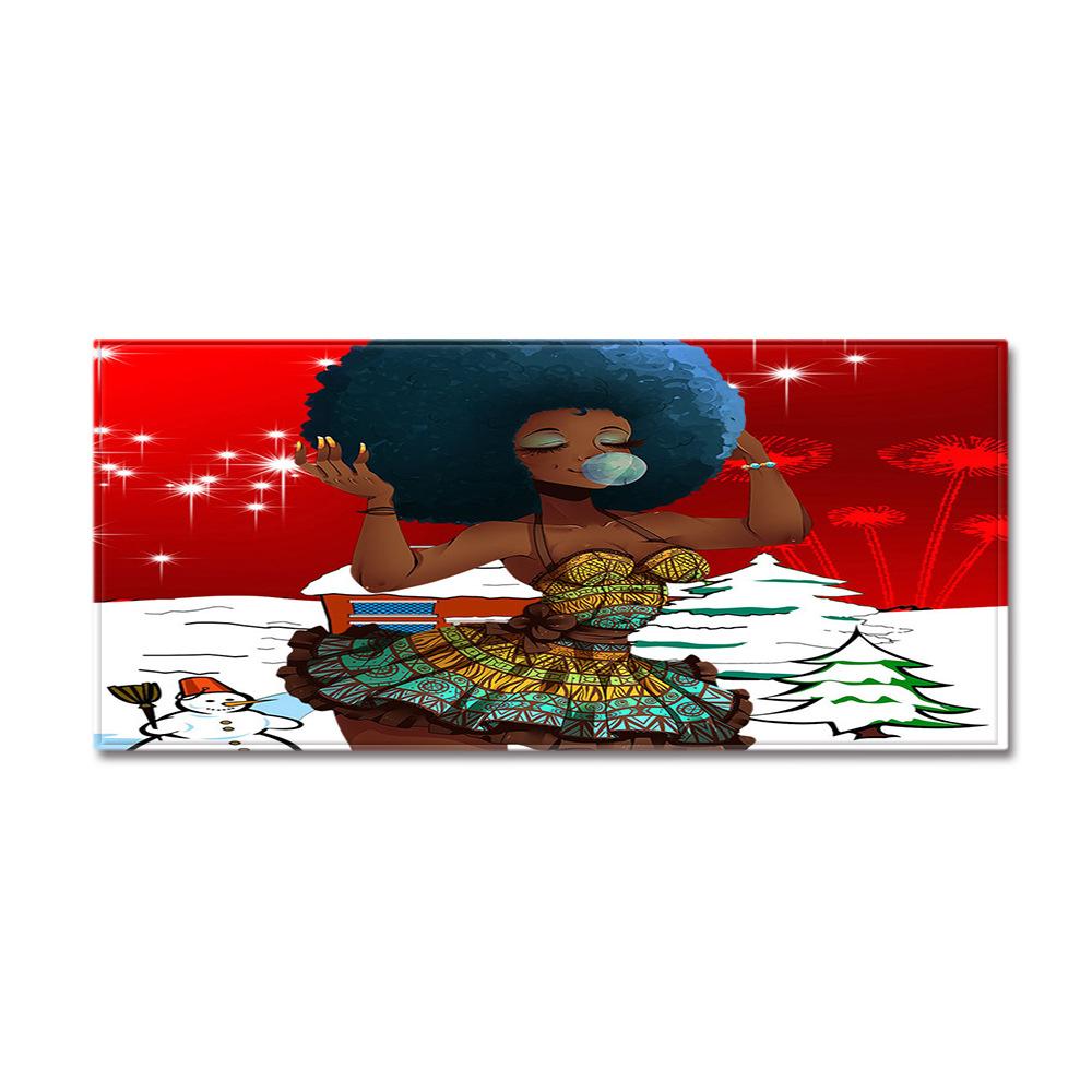 African Women'S Theme Carpet Long Floor Mat Doormat