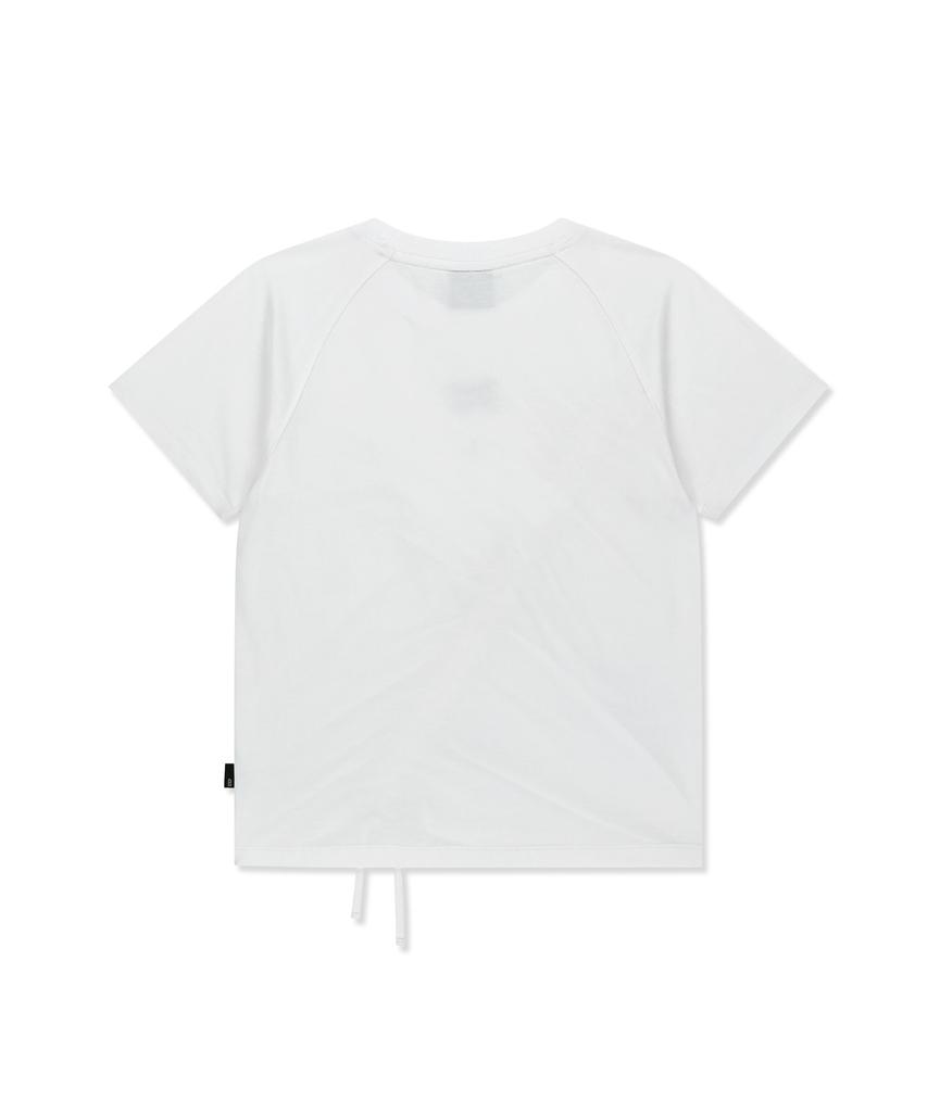 BROWNBREATH W Shirring Point Raglan Tee - White