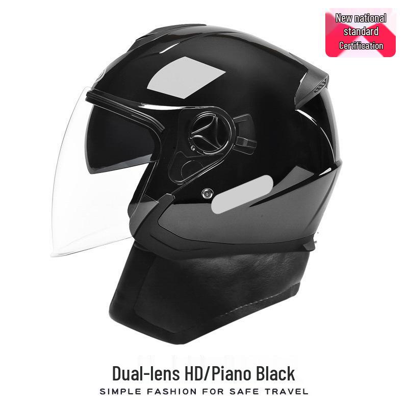 AD Unisex Electric Motorcycle Helmet - Winter Warmth, All-Season Safety, 3C Certified Half Helmet for Scooters
