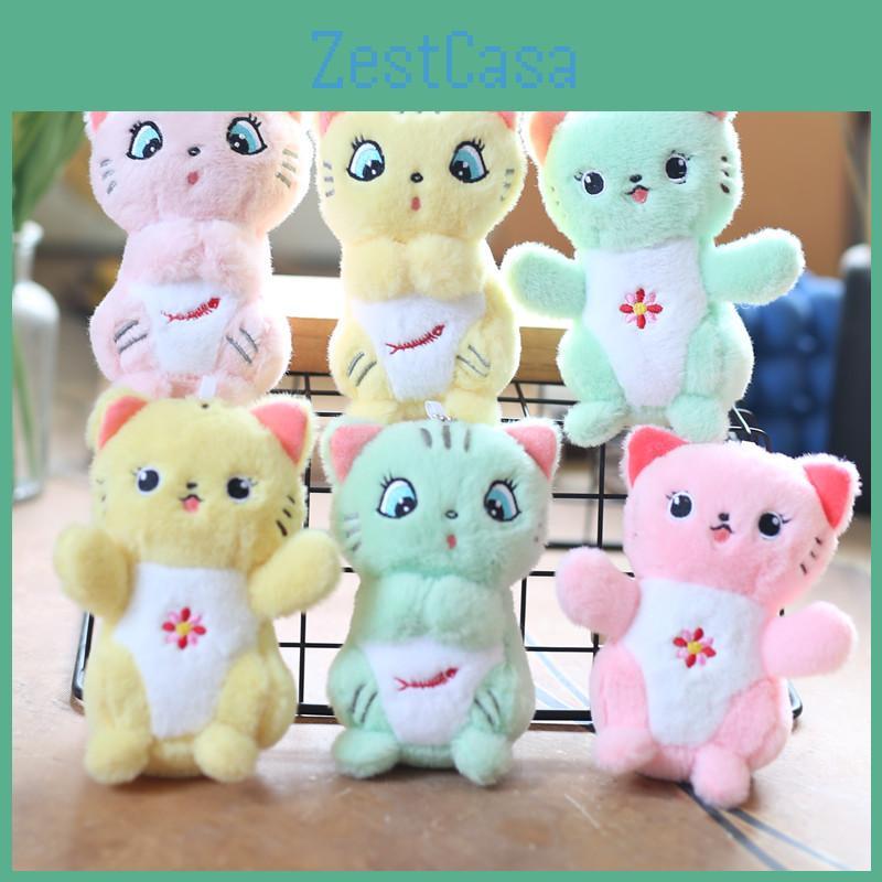Charming Mini Cat Plush Keychain Ultra-soft Pp Cotton Stuffed Animal Doll