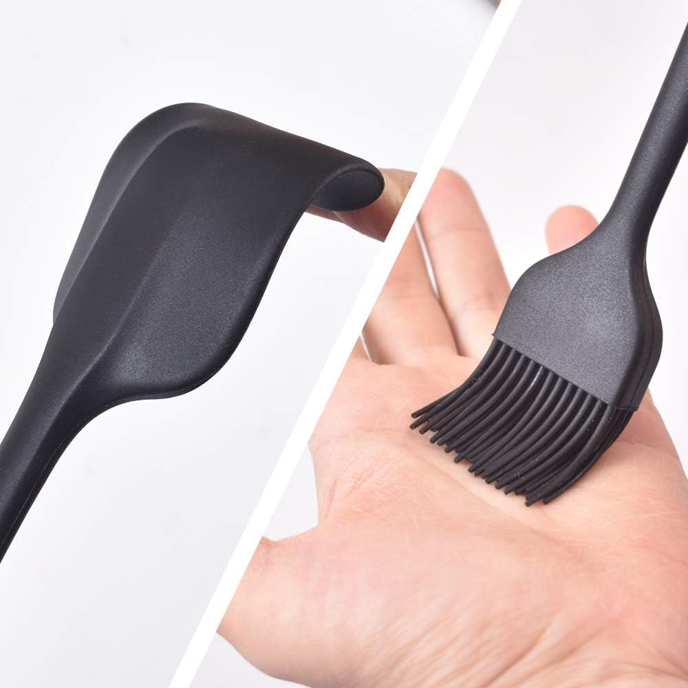 6PC Spatulas Set, Food Grade Silicone Spatulas Rubber Heat Resistant, Stainless Steel Core, Kitchen Utensil Nonstick for Cooking
