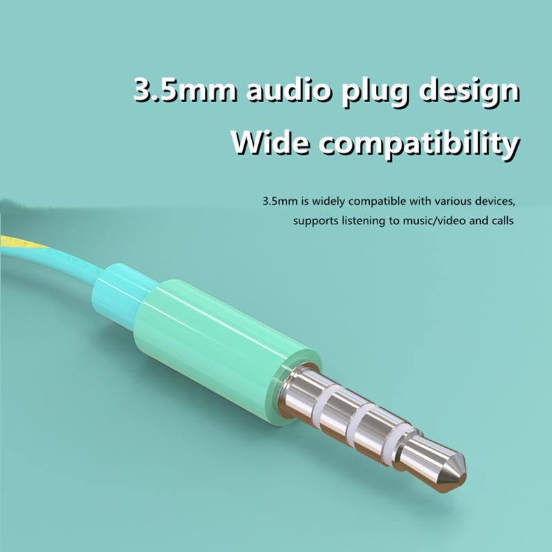 3.5mm Wired Headphones With Bass Earbuds Stereo Earphone Music Sport Gaming Headset With mic For Xiaomi IPhone Huawei Samsung