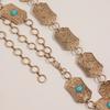 High-end Women's Waist Chain Engraved Turquoise Waist Chain Boho Women's Waist Chain Turquoise Retro Waist Chain