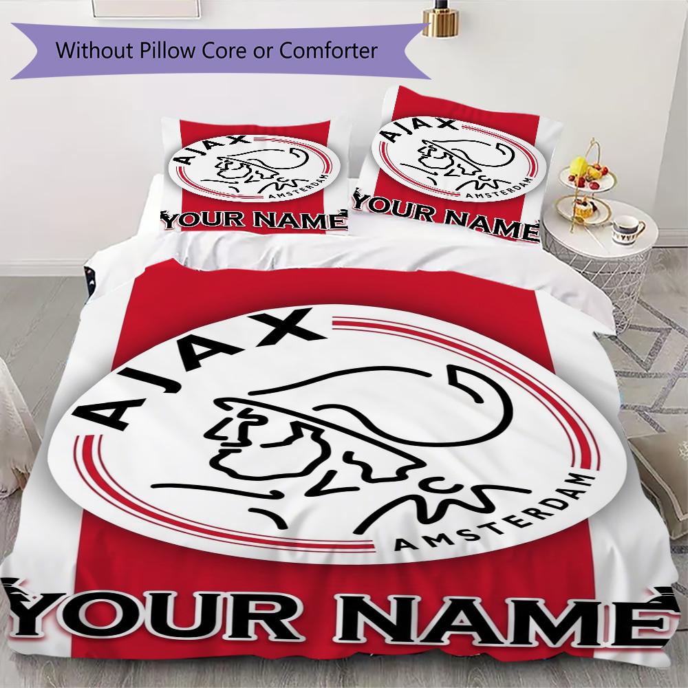 Custom Name AJAX Pattern Bedding Uilt Set Uilt Cover Pillowcase Home Decoration Birthday Gift (1*duvet Cover+2*pillowcase Without Core)