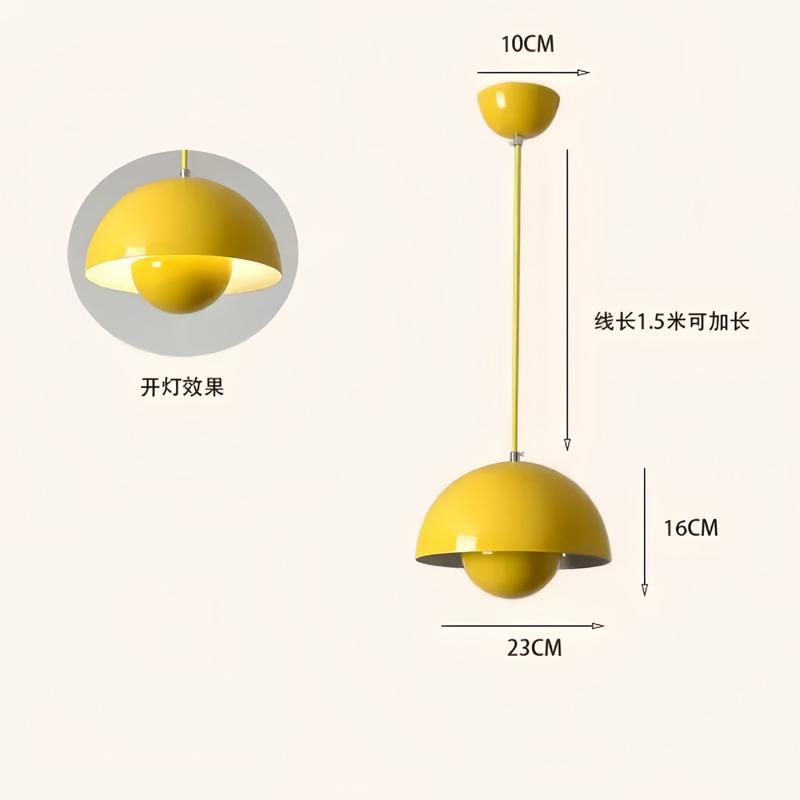 

23 см креативная люстра для спальни, кабинета, ресторана, подвесные светильники, декоративная лампа, многоцветная, опционально, современное внутреннее освещение Bud No light bulb жёлтый