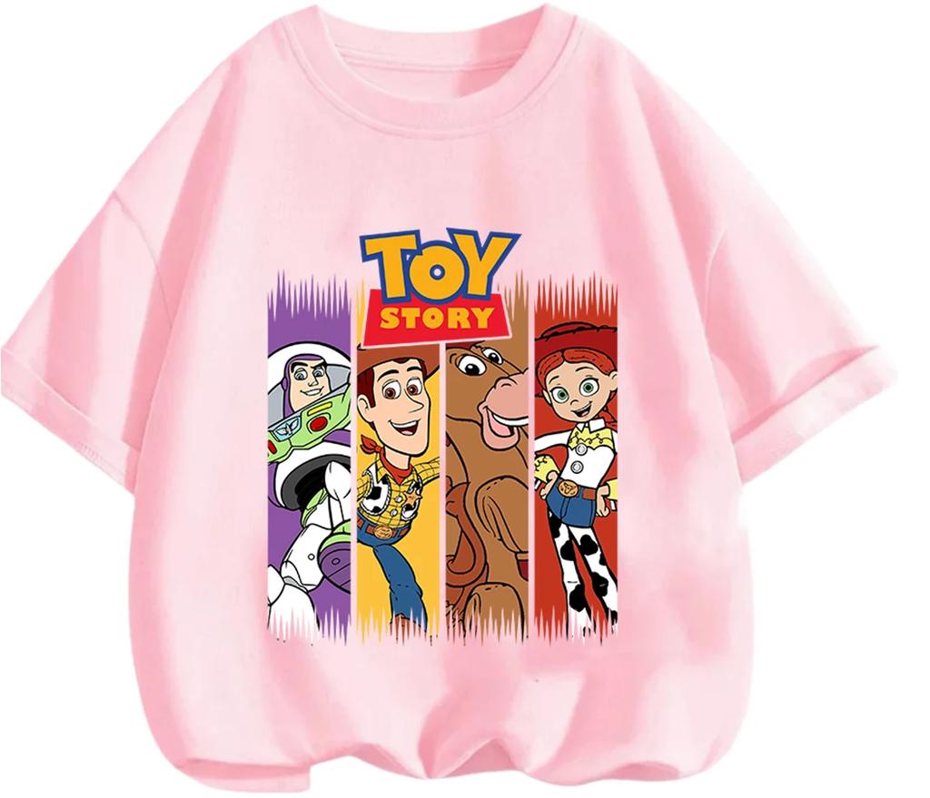 Summer Round Neck T Shirt Toy Story Classic Cartoon Print Casual Street Style Kids Boys Girls 3 14 Years