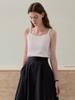 MOMET Nikki Punched Cotton Sleeveless Top Ivory