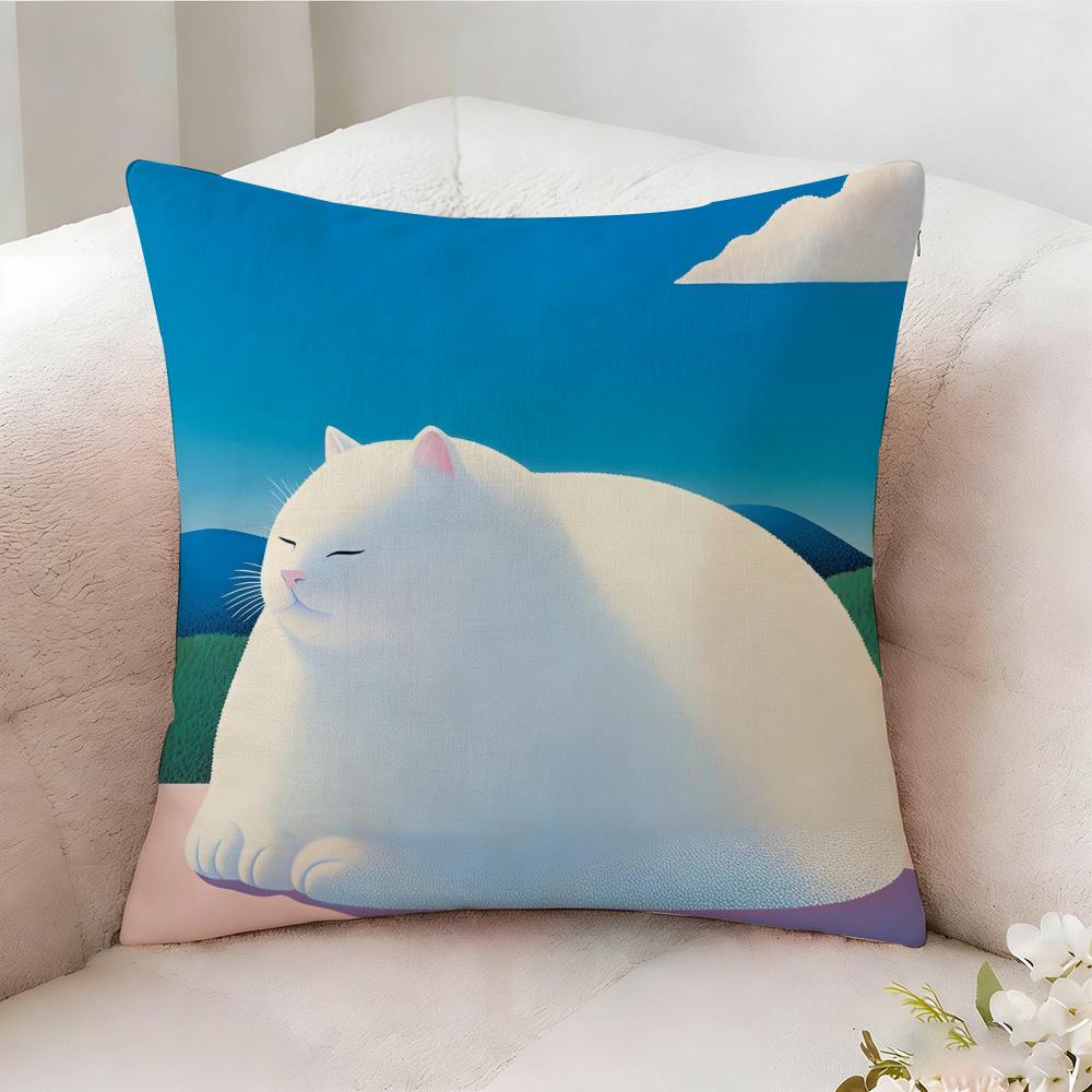 Arthritis Cat Kwaii Cute Anime Pillow Case Pillowcase, Double-sided Printed, Sofa Cushion, Bedroom Headboard Pillow