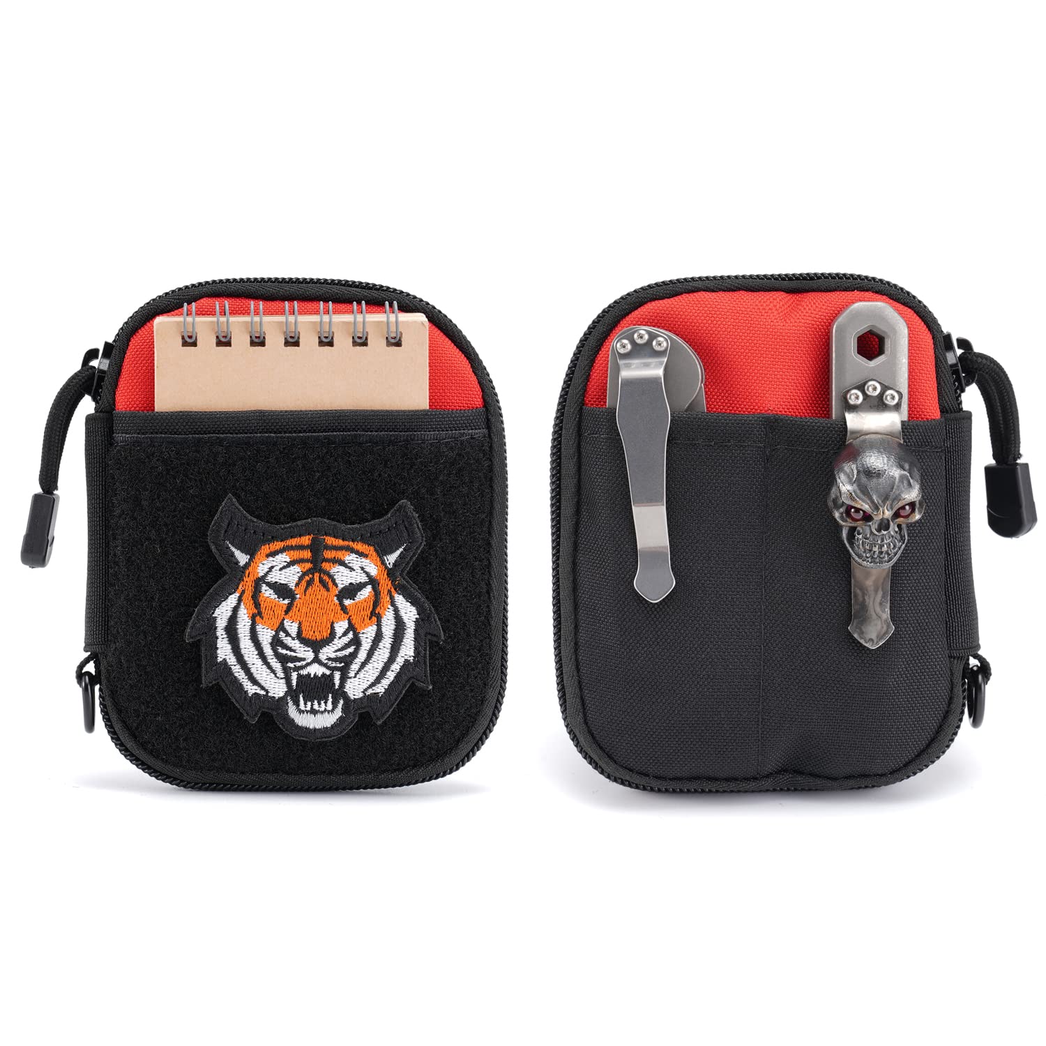 

SP1 EDC Pocket Mighty Pouch for EDC Bag with Patch Small Tool Pouch with Elastic Organizer Utility Pouch for Nylon Compact Organizer Pouch, Organizer,
