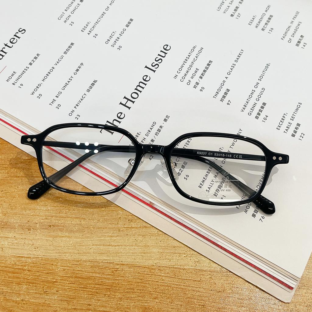 Retro leopard print small square glasses unisex TR glasses anti-blue light myopia fashion style advanced sense of literature and art