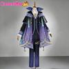 CoserStar-SR GenshinImpact Mitya Costume Cosplay Tenue Carnaval Halloween Anime Jeu Jeu de Rôle Uniforme Perruque Chaussures