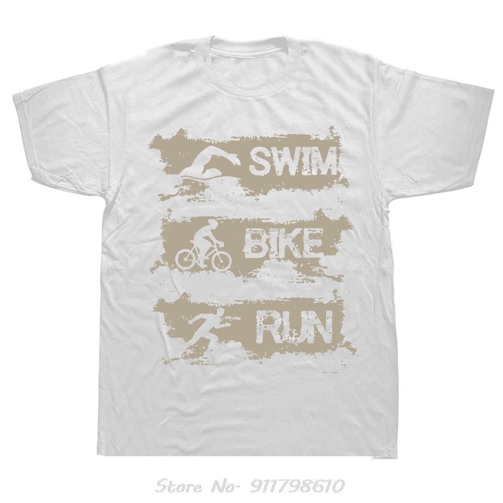 Herrenbekleidung Neuheit Triathlon Schwimmer Radfahren Laufen Übergroßes T-Shirt Streetwear Fitness T-Shirt Sommerstil Baumwoll-T-Shirt