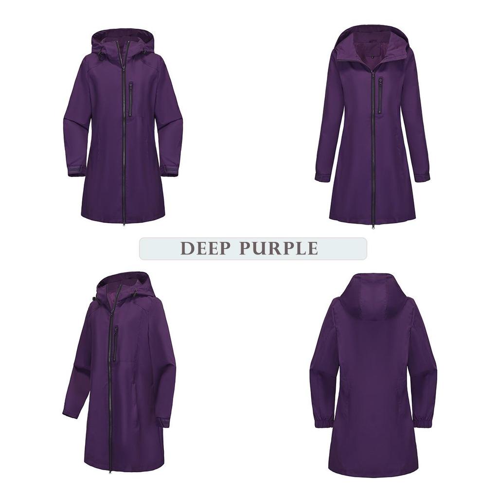 Women's Water-Repellent Windbreaker: Hooded, Long Sleeve, Loose Fit, Perfect for Spring & Autumn Outdoor Sports.