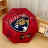 Florida Panthers Fashionable Automatic Opening/Closing Folding Umbrella. Portable and Foldable, Ideal for Gift, Travel, and Daily Use