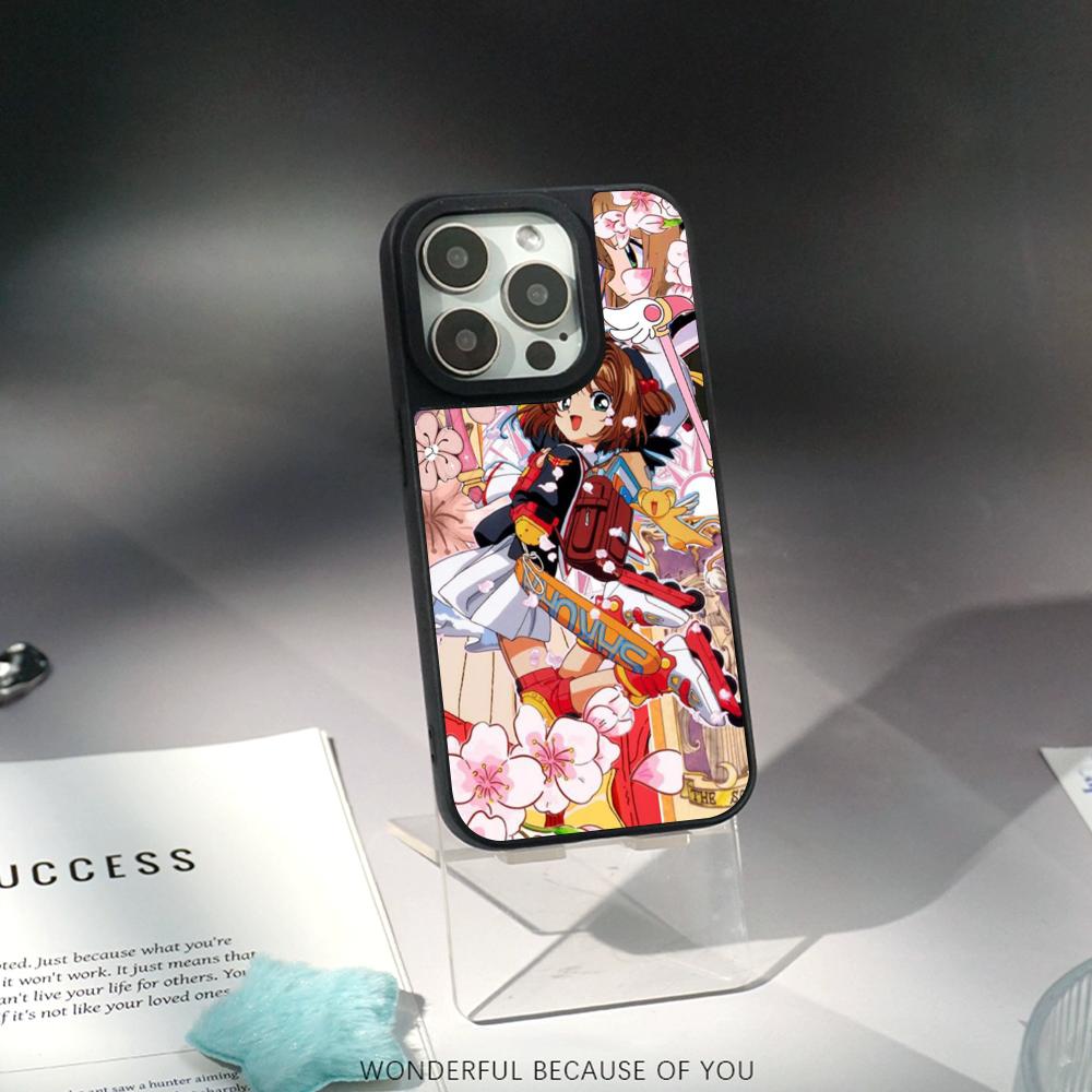 

Classic japan girl sakura Y2K Phone Case for iPhone 17 16 15 14 13 12 Pro Max Sheepskin Carbon fiber protective case iPhone 14