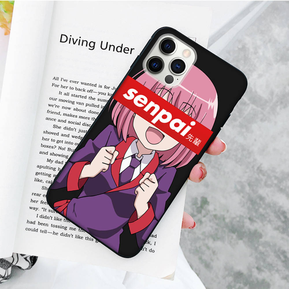 JW80 Waifu Senpai Anime Girl Soft Case for Samsung Note 20 Lite S24 Ultra S23 A03 A05 A06 A11 A71 A15 A16 A13 A24 A25 A33 A52 A53 A50 M55 M35 Plus