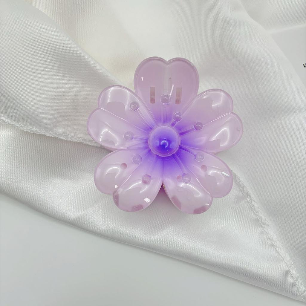 8cm Gradient Flower Hair Clip Women Korean Sweet Hair Claws Crab Clamp Barrettes Girl Hawaiian Headwear Accessories