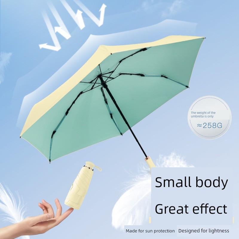 Double-Ribbed Telescopic Handle Umbrella 50% off with Colorful Coating, Sunshade Umbrella, Compact Sun and Rain Umbrella, Promotional Umbrella