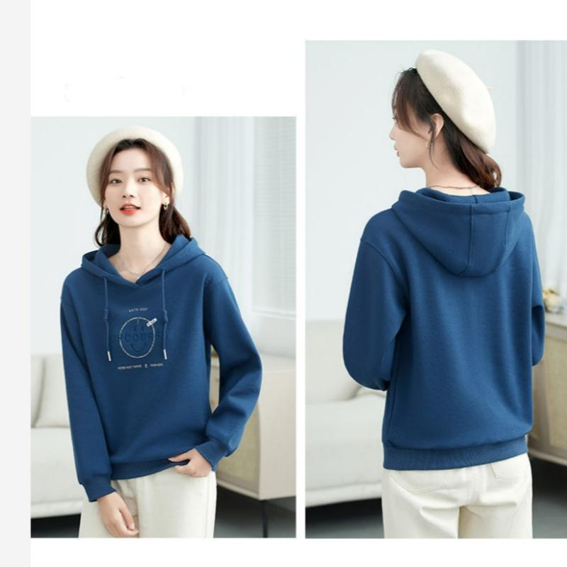 Hooded Sweater Women's Spring and Autumn Long-sleeved Blouse Temperament Loose and Thin Casual Jacket