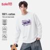 Baleno Men's 220G Pure Cotton Long-Sleeve Crew Neck T-Shirt