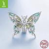 S925 Sterling Silver Symphony Butterfly Silicone Positioning Bead Diy Bracelet Beaded Jewelry Accessories