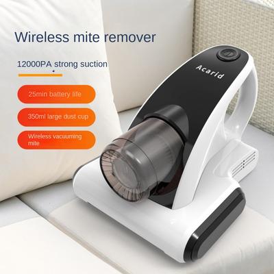Removedor de Ácaros Sem Fio Doméstico Aspirador de Cama Portátil Carregável Remoção de Poeira Sucção de Pelos Removedor de Ácaros com Luz Azul
