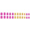 Square Press On Nail Flower Fake Nail Glues On Nail Artificial Acrylic Nail 12 Size 24pcs Stick On Nail for Women Girls