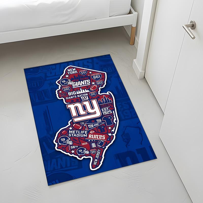 New York Giants (1) Rug Suitable For Living Rooms Bedrooms Computer Rooms Dining Areas And Placement Under Tables And Chairs Also An Ideal Choice For 