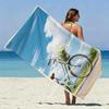 Vintage Bike Sky Beach Towel Patterned Sunscreen And Windproof Suitable For Swimming Pool Camping Travel Blanket