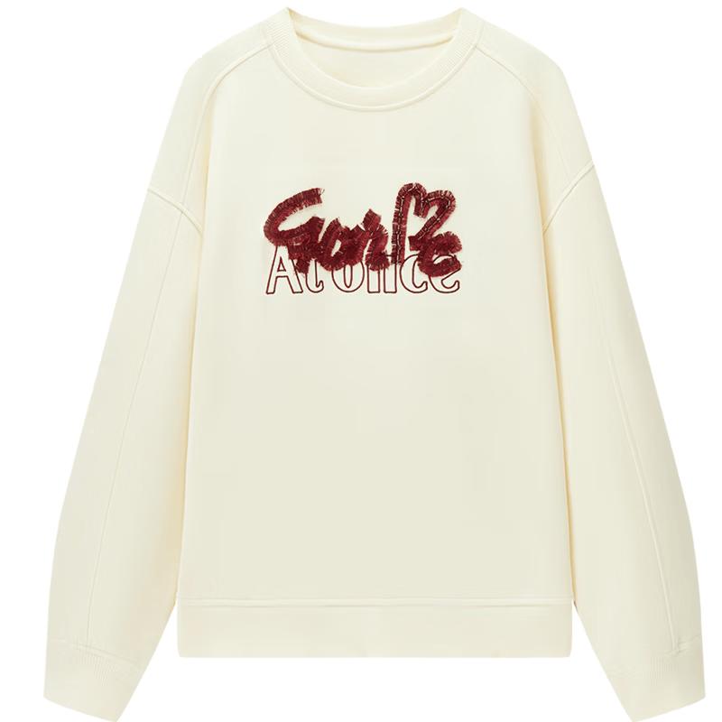 Aijutu Women s Loose Fit Round Neck Sweatshirt M