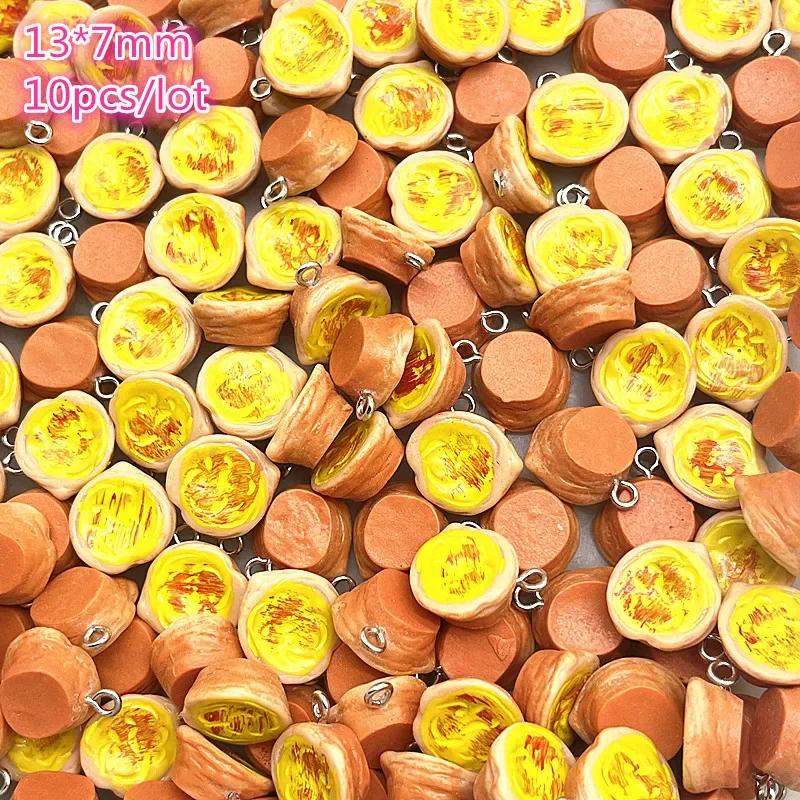 5-10pcs Hamburger Doughnut Cake Resin Beads for Jewelry Making Bracelet Charms Necklace Earring Pendant