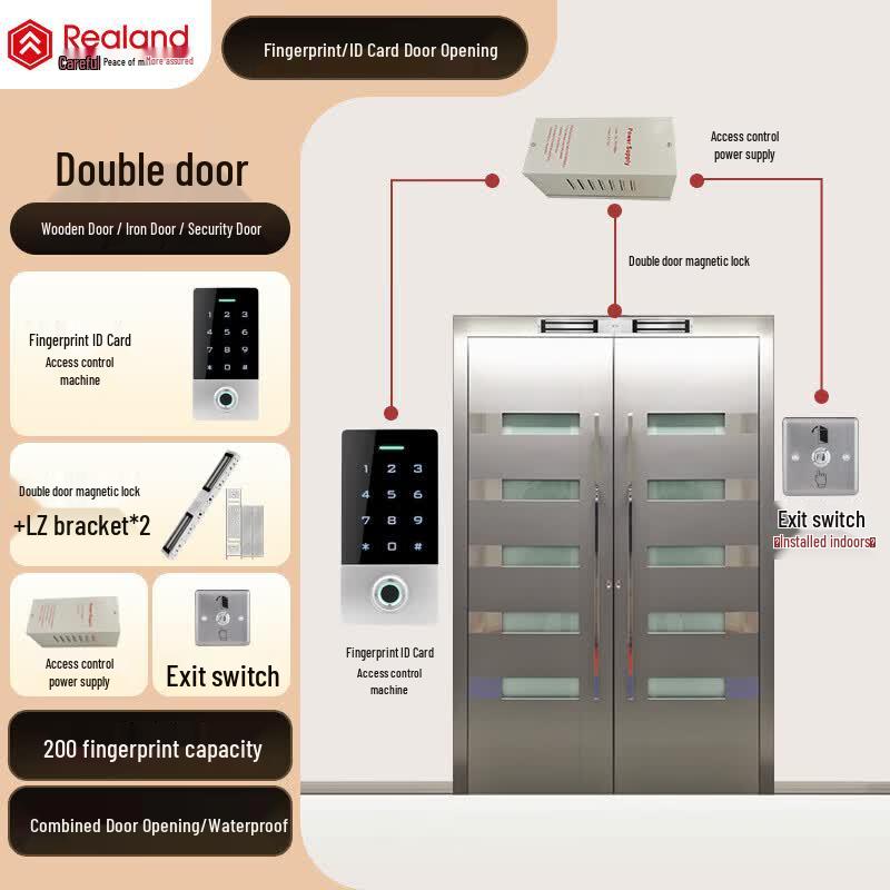 Realand ZA100 Fingerprint Access Control Kit CN plug (adapter included)