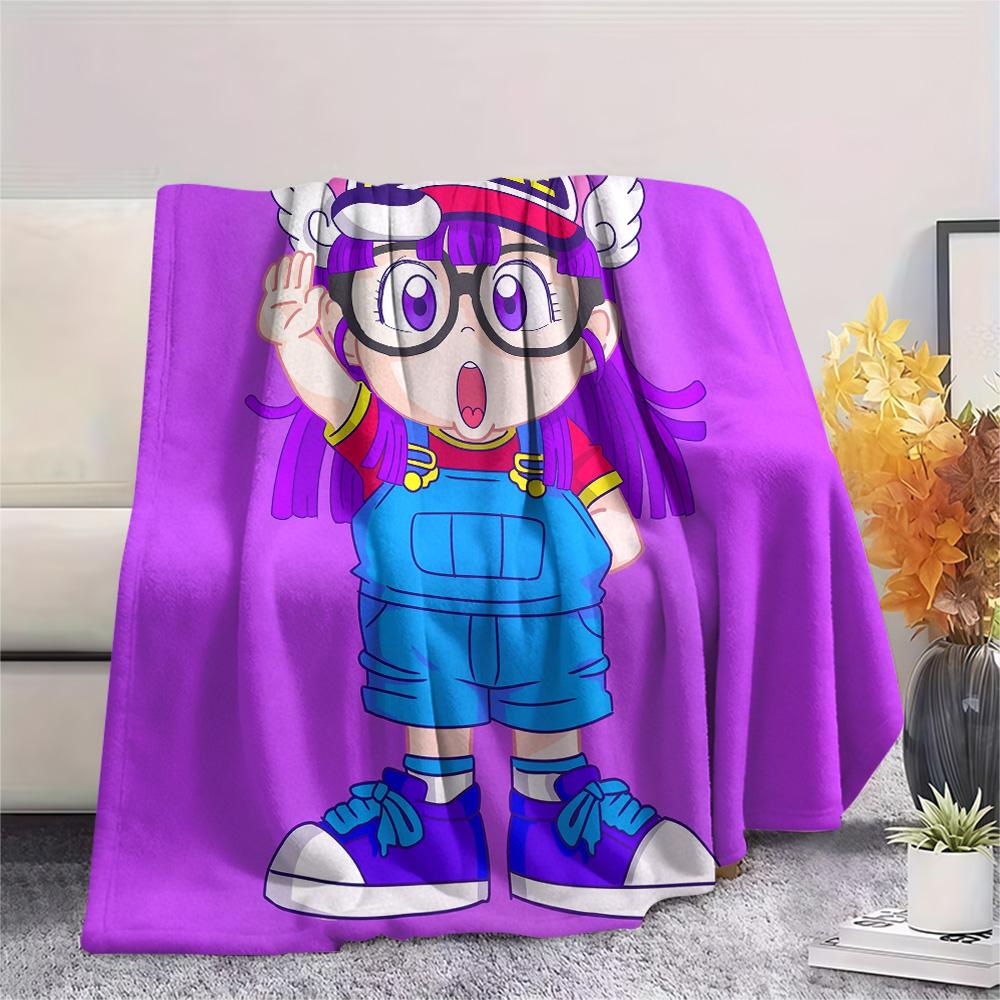 Dr. Slump Print Flannel Blanket, High quality Comfortable for All Seasons, Home Decor, Warmth and Comfort