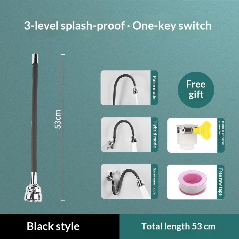 Faucet Extension Hose Rust Resistant Leak Proof 360 Degree Flexible Bendable for Home Laundry Room Utility Sink