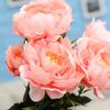 8 head DIY Decor Wedding Vintage Artificial Flowers  Rose bouquet Silk Peony  Party Decoration