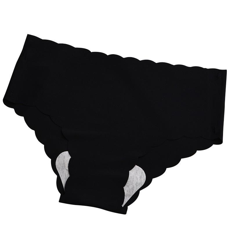 Ice Silk Seamless Low-Waist Women's Panties, Breathable with Pure Cotton Crotch, Butt Lifting, Slim Fit for Young Ladies.