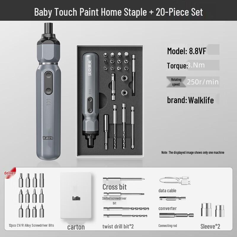 Kit de Mini Chave de Fenda Elétrica Sem Fio Walker Life Plugue CN (adaptador incluso)